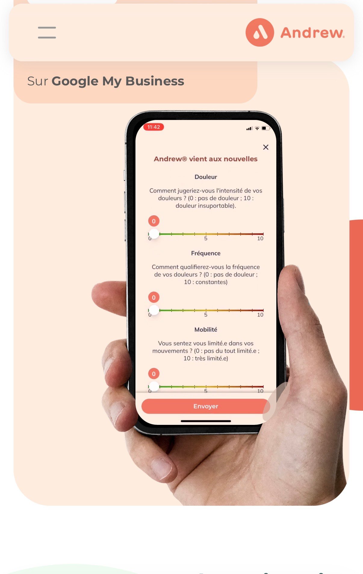 Application Andrew, exercices Parkinson à domicile